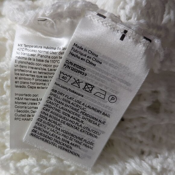 H&M Ruffle-Trimmed Pointelle Knit Sweater M - Picture 8 of 8